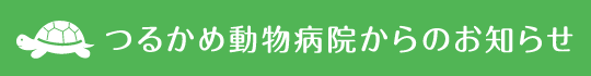 つるかめ動物病院からのお知らせ